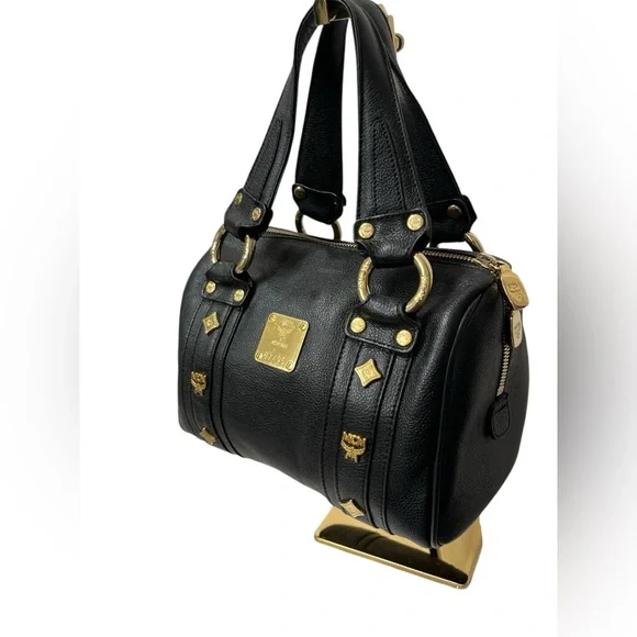 MCM Black Leather Boston Bag - Picture 3 of 15